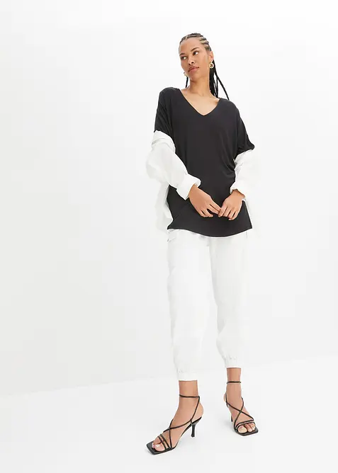 Longshirt in een fijne viscosemix, bonprix