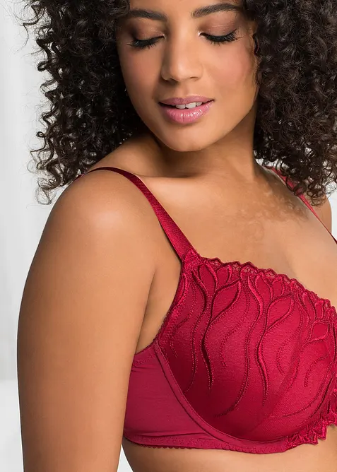 Voorgevormde bh met sierlijk borduursel (set van 2), bonprix