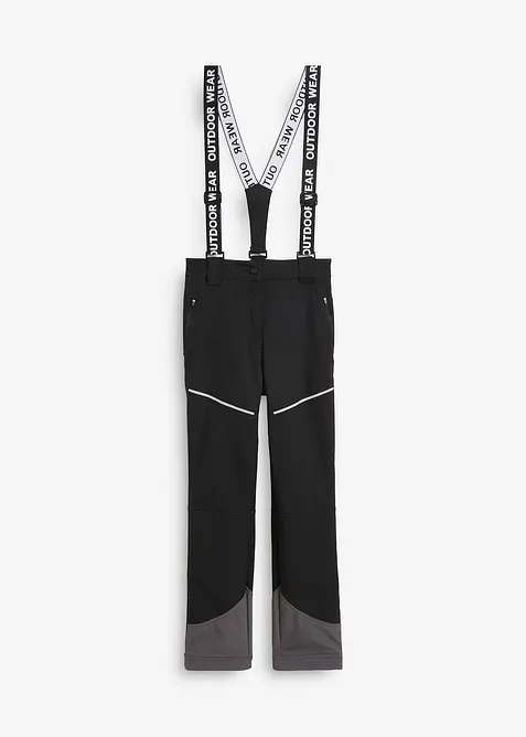 Waterafstotende skibroek van softshell met stretch, straight, bonprix