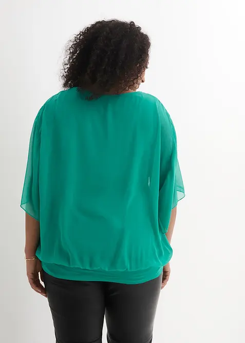 Chiffon blouse met ondershirt, bonprix