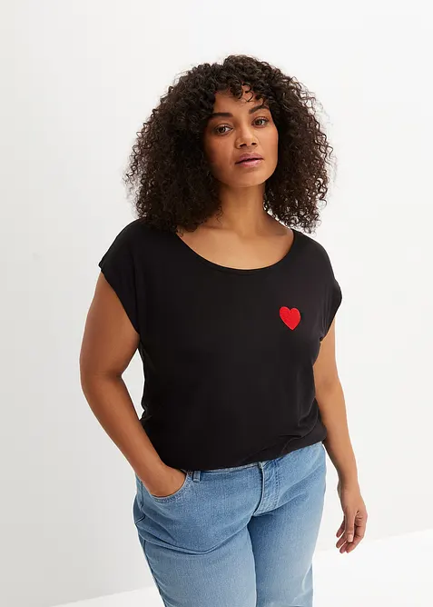 High-low shirt van een soepele viscosemix, bonprix