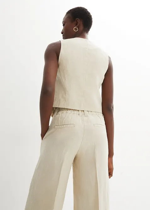 Linnen gilet, bonprix