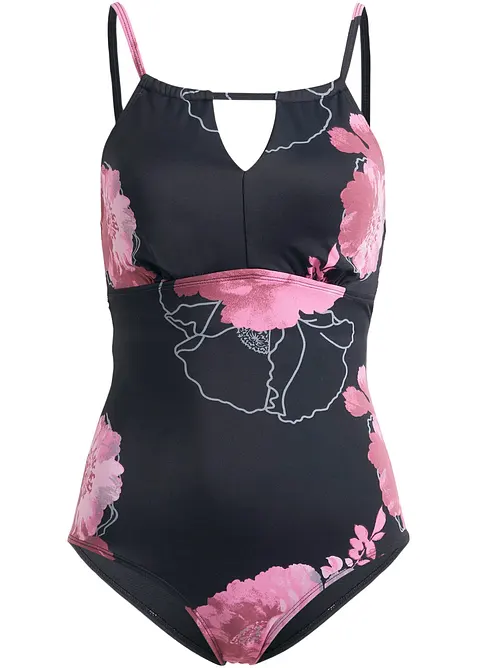 Corrigerend badpak met cut out bij de hals, medium corrigerend, bonprix