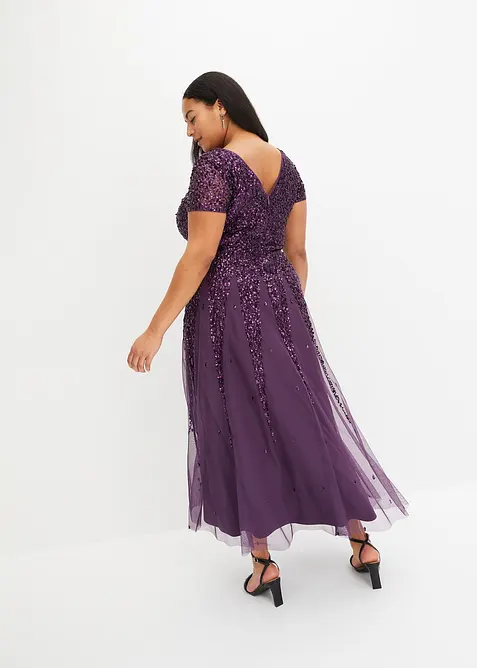 Jurk met pailletten, bonprix