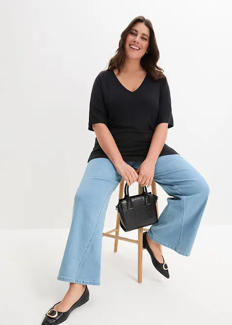 Longshirt in een fijne viscosemix, bonprix