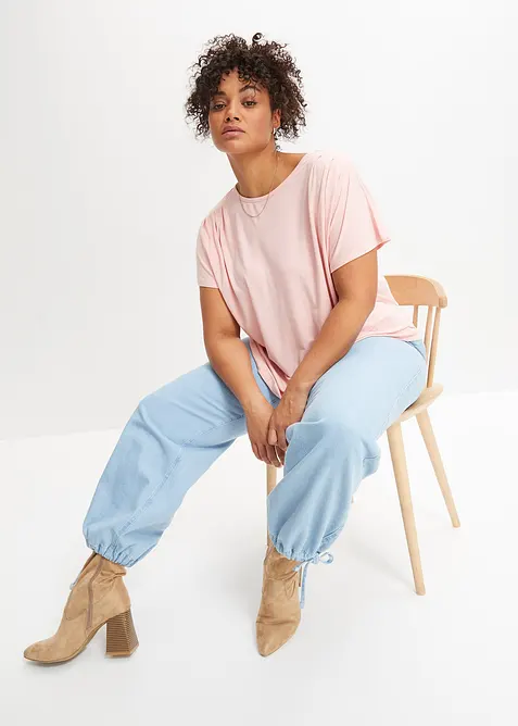 T-shirt met plooitjes, bonprix