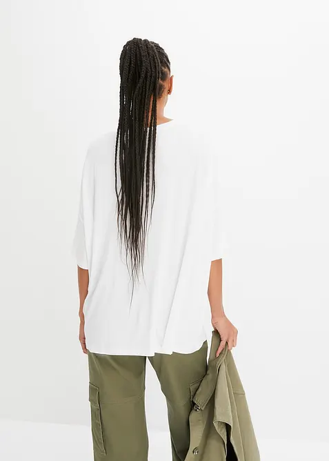 Oversized shirt van soepele vicose, bonprix