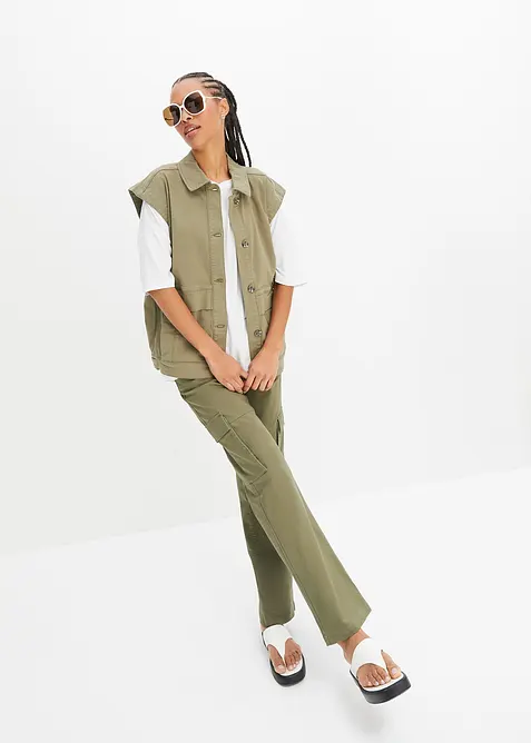 Oversized shirt van soepele vicose, bonprix