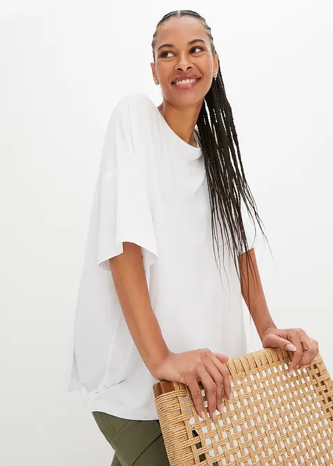 Oversized shirt van soepele vicose, bonprix