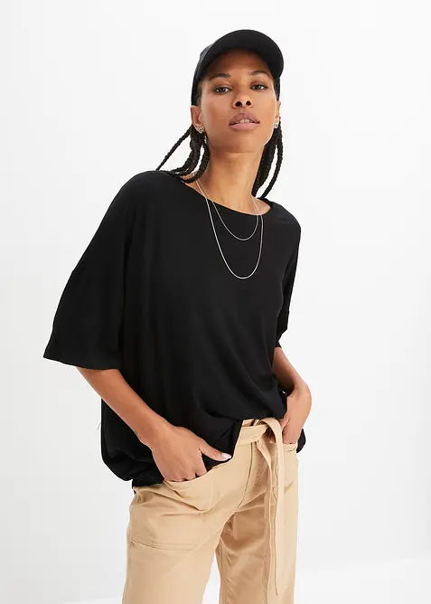 Oversized shirt van soepele vicose, bonprix