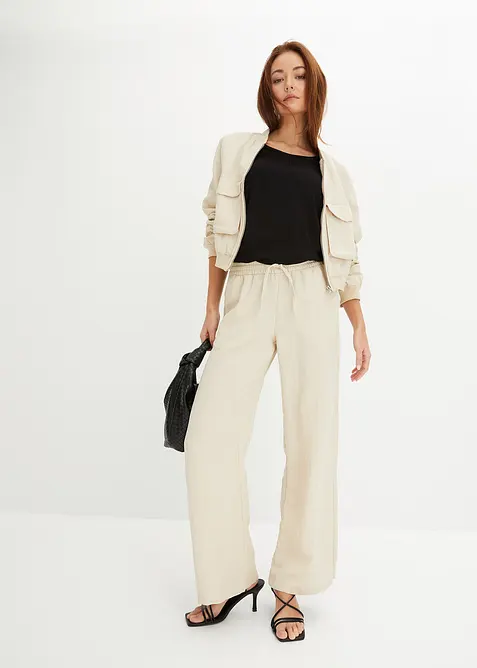 Shirt met ronde hals van zachte viscose, bonprix