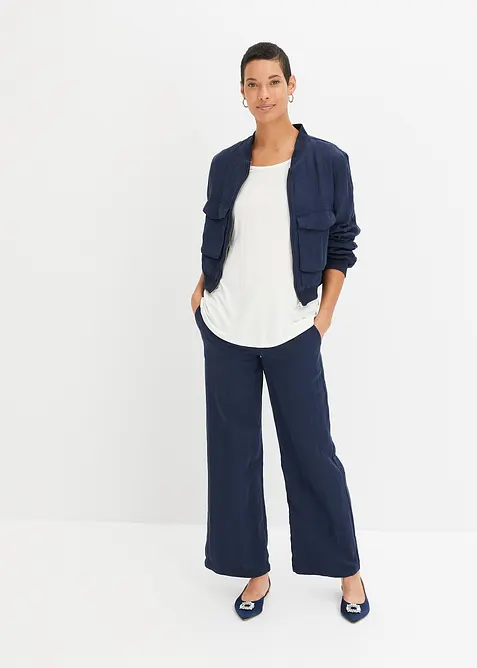 Shirt met ronde hals van zachte viscose, bonprix