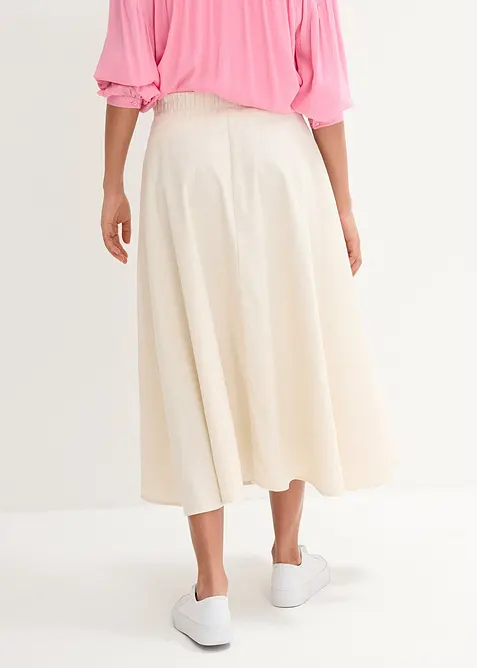 Midirok van een soepele linnenmix, bonprix