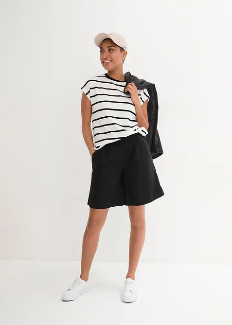 Bermuda van een linnen-katoenmix, bonprix