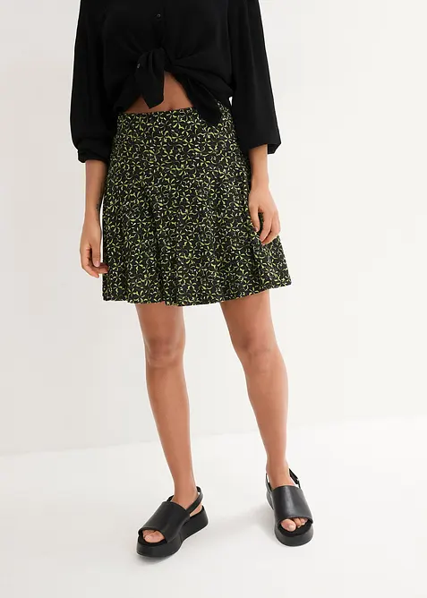 Korte high waist broekrok van zachte viscose, bonprix