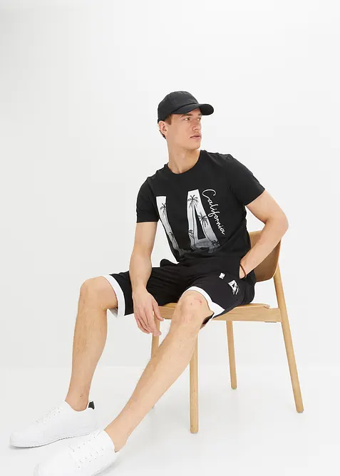 T-shirt van biologisch katoen, slim fit, bonprix