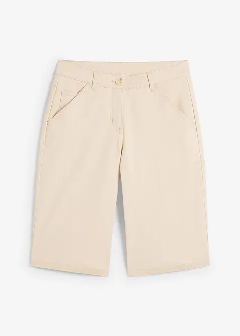 Knielange, katoenen bermuda met utility details, bonprix