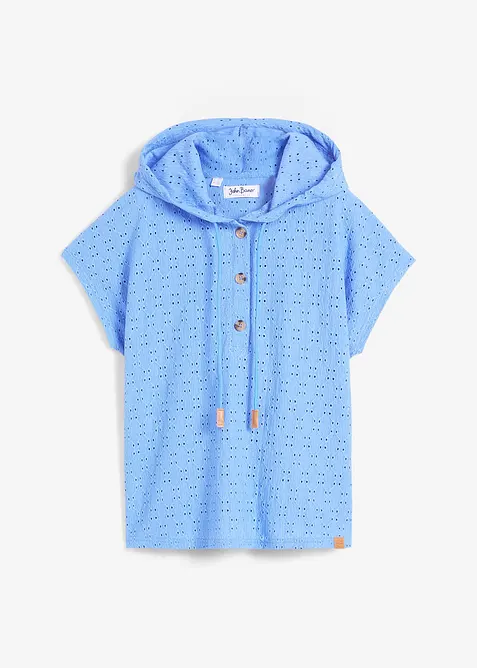 Henley shirt met capuchon, bonprix