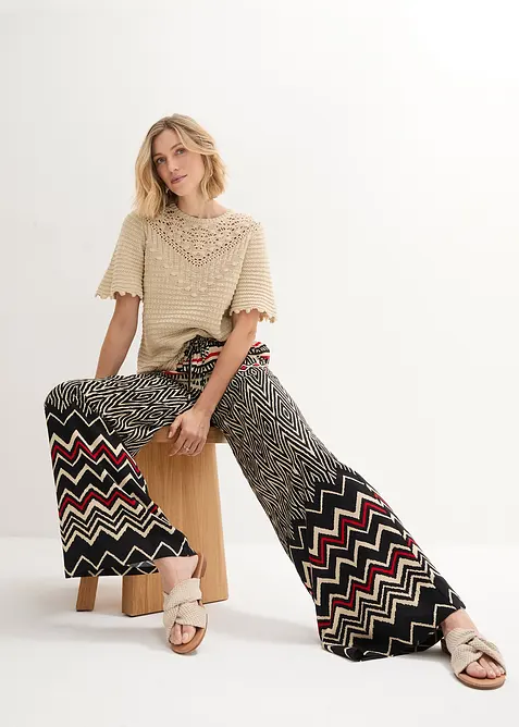 Marlene Dietrich broek van vloeiende viscose, bonprix