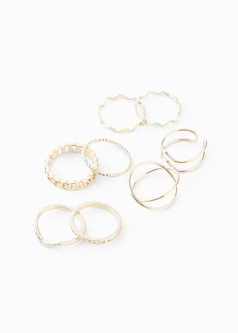 Ringen (set van 8) met verschillende designs, bonprix