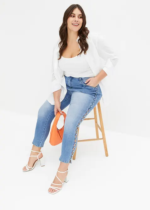 Skinny jeans mid waist, stretch, bonprix