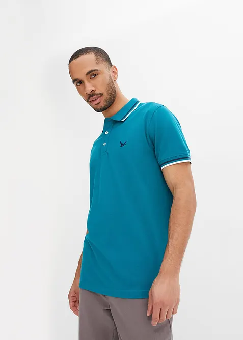Piqué-poloshirt, korte mouwen (set van 2), bonprix