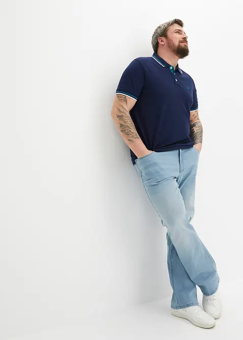 Piqué-poloshirt, korte mouwen (set van 2), bonprix