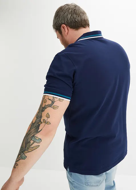 Piqué-poloshirt, korte mouwen (set van 2), bonprix
