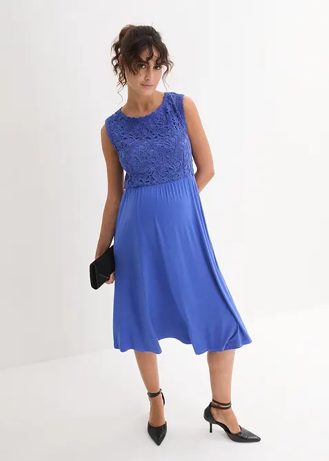 Jersey zwangerschapsjurk met kant, bonprix