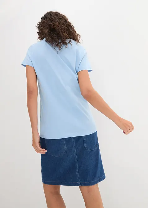 Shirt met ronde hals (set van 5), bonprix