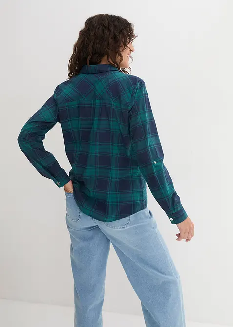 Geruite overhemblouse van katoen, bonprix