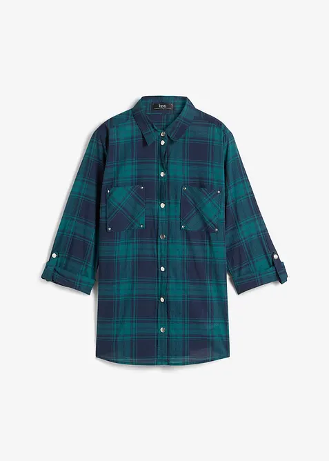 Geruite overhemblouse van katoen, bonprix