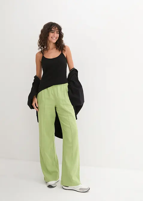 Top met spaghettibandjes van puur katoen (set van 3), bonprix