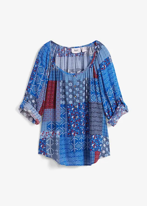 Crinkle tuniek, lange mouw, bonprix