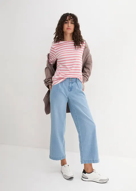 Shirt met 3/4 mouwen en boothals, bonprix