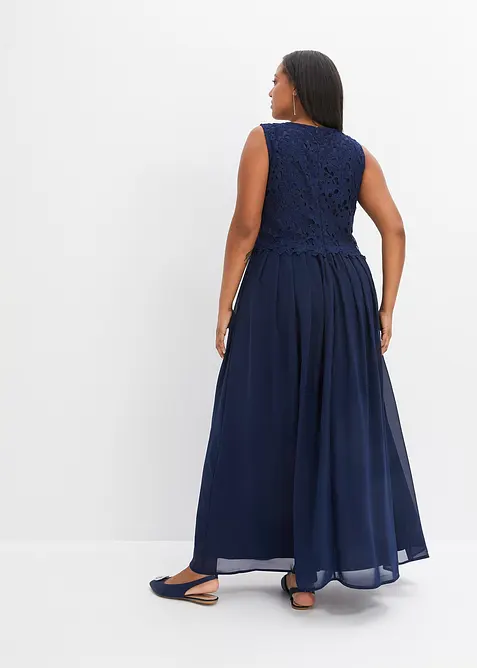 Maxi jurk met kant, bonprix