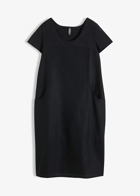 Jurk in een linnenmix, bonprix