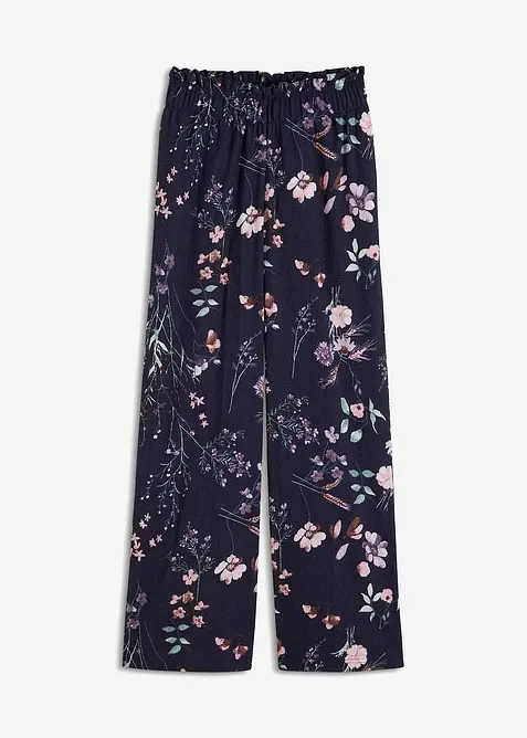 Jersey broek met bloemenprint, bonprix