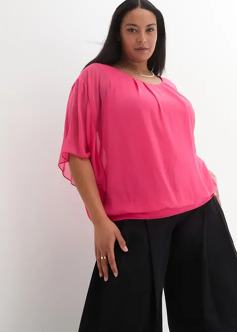 Chiffon blouse met ondershirt, bonprix