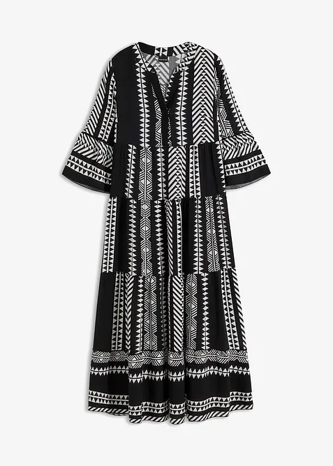 Maxi jurk met printvan soepele viscose, bonprix