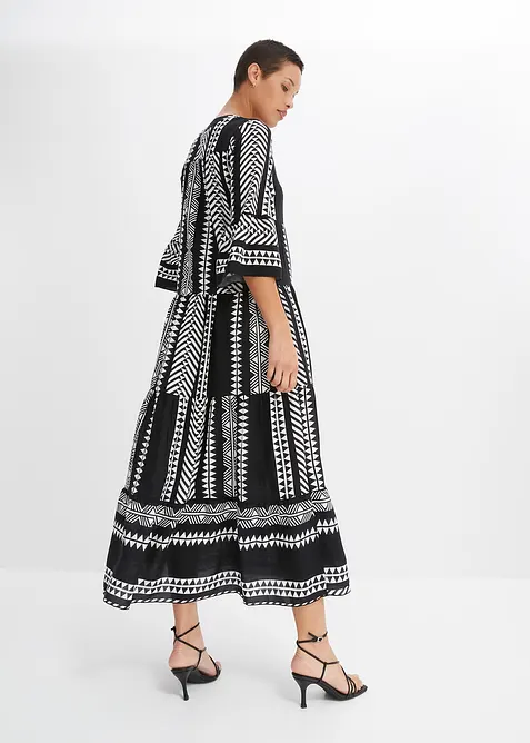 Maxi jurk met printvan soepele viscose, bonprix