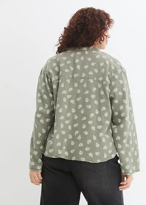 Oversized blouse van luchtige mousseline, bonprix