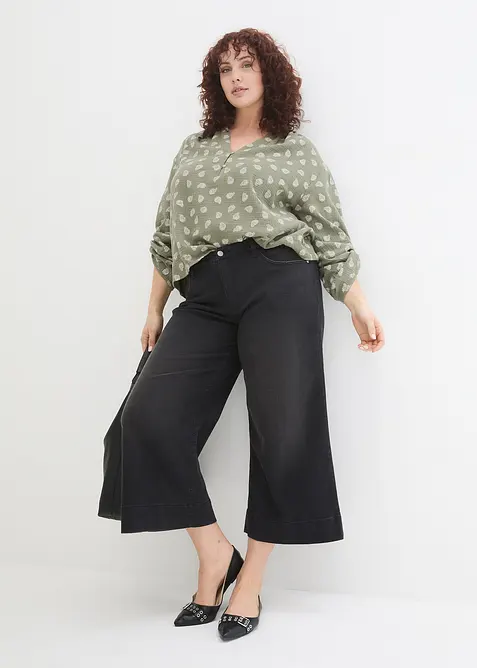 Oversized blouse van luchtige mousseline, bonprix