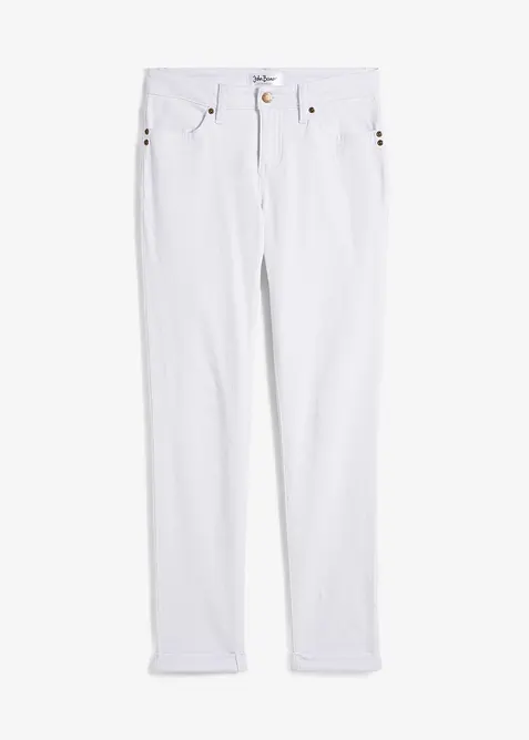 Stretch jeans mid waist, straight, bonprix