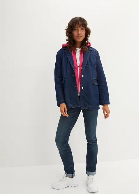 Stretch jeans mid waist, straight, bonprix