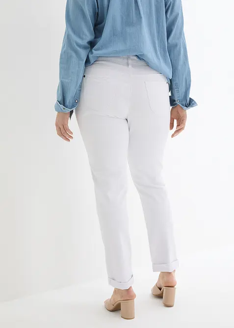 Stretch jeans mid waist, straight, bonprix