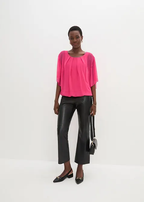 Chiffon blouse met ondershirt, bonprix