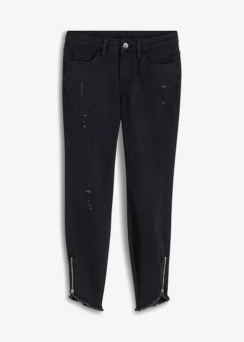Skinny stretch jeans, mid waist, bonprix