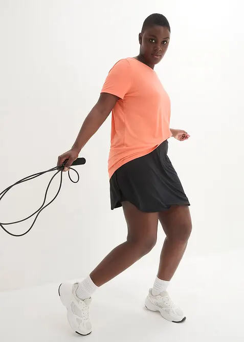 Lang sportshirt met rugdecollet&eacute;, bonprix