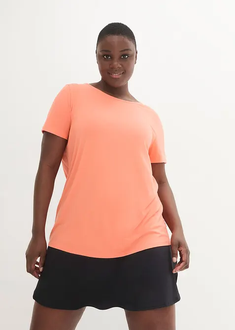 Lang sportshirt met rugdecollet&eacute;, bonprix